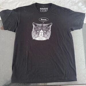 headline “Soon” cat t-shirt